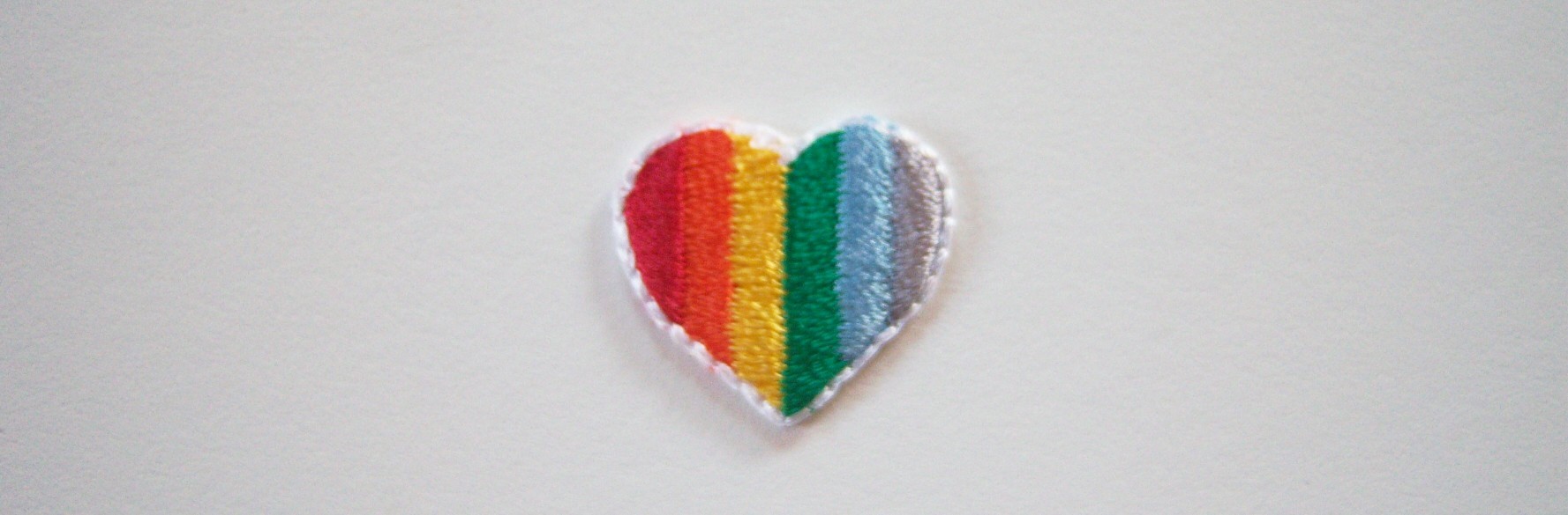 Rainbow Heart Iron On Applique