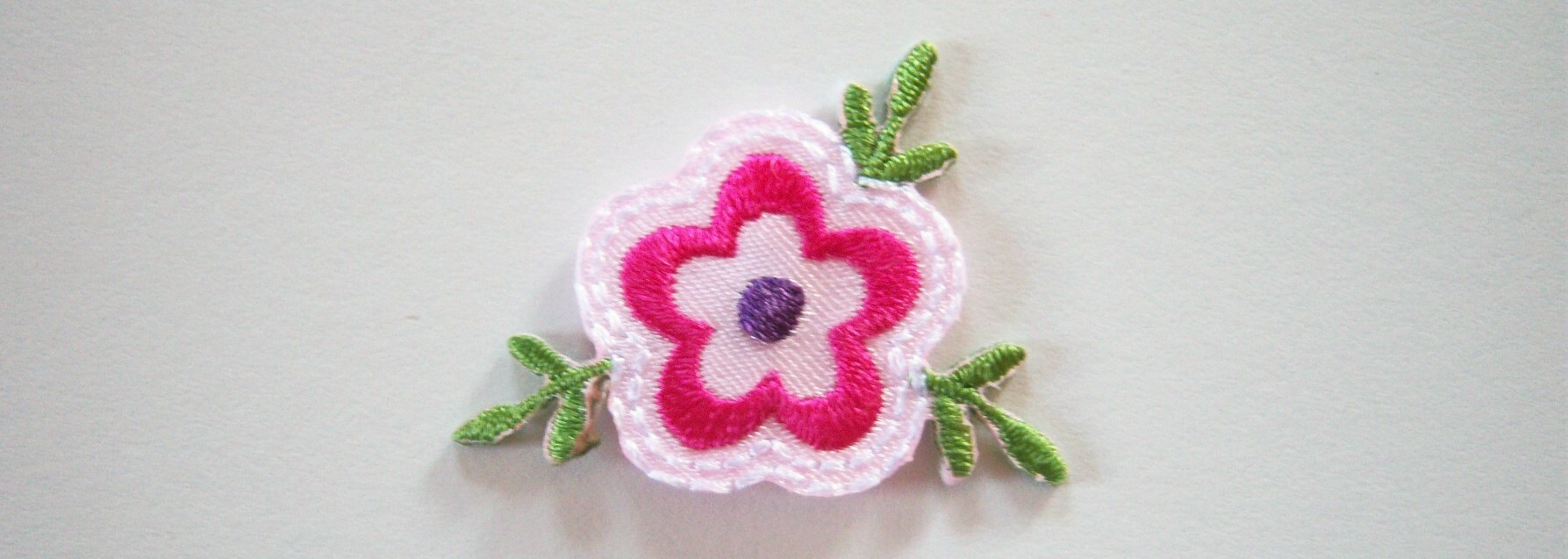 Pale/Hot Pink/Purple Flower Applique