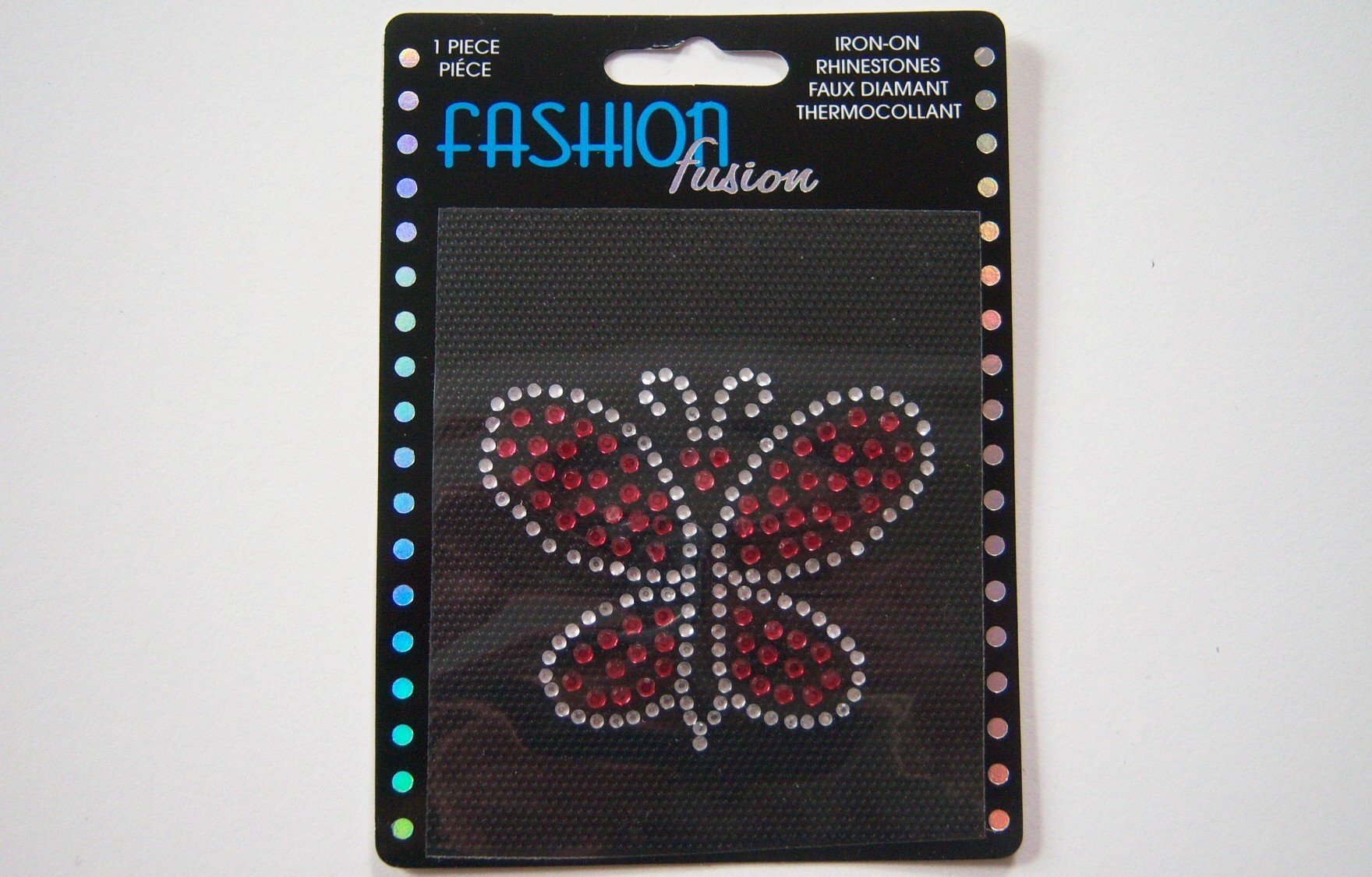 Rhinestone Red Butterfly