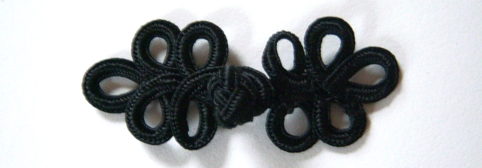 Black 5 Loop 1 1/8" x 2 3/8" Frog Closure