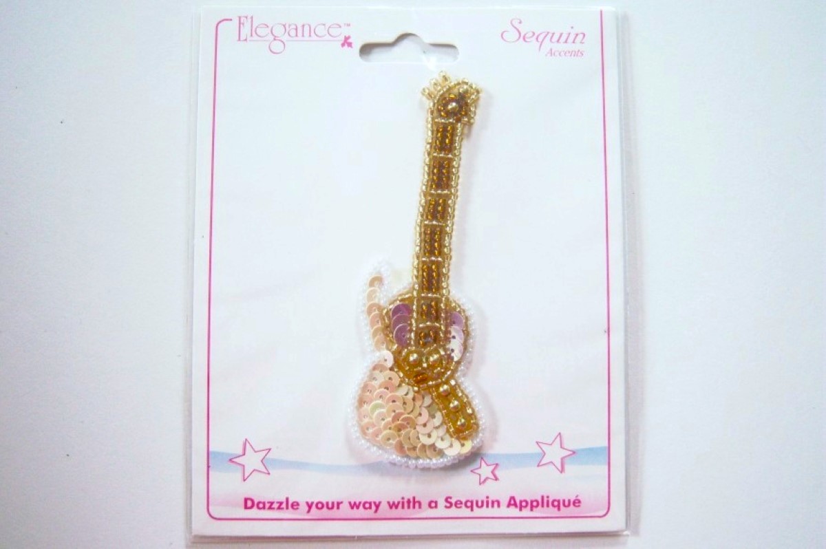 Elegance Sequin Guitar Applique