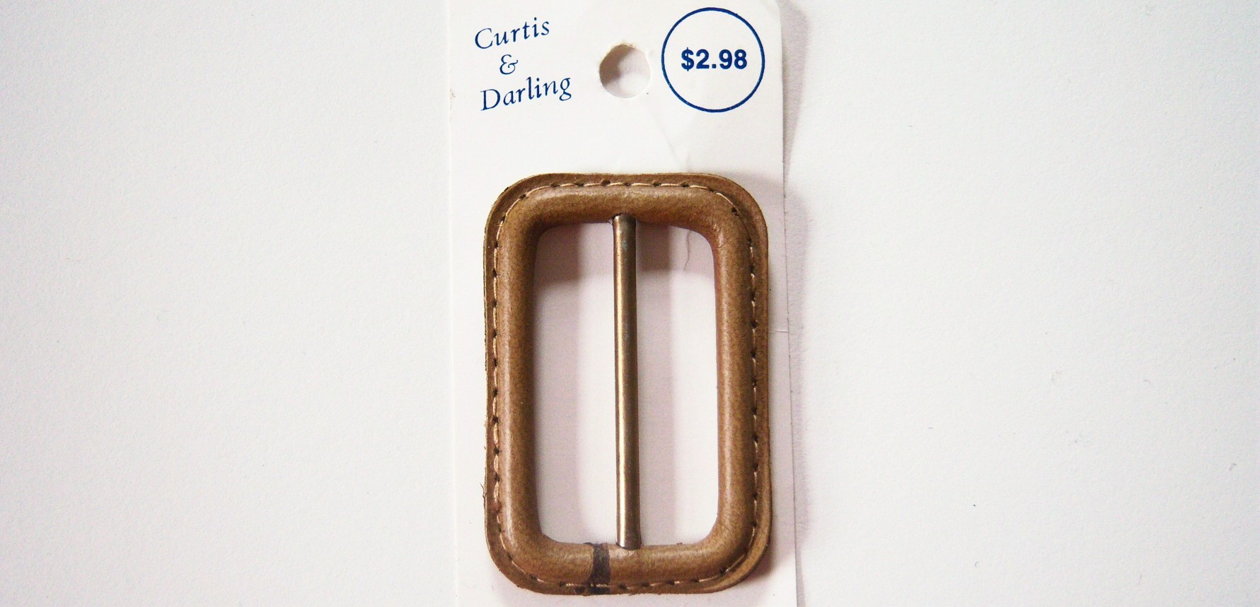 Lt Brown 1 1/2" Bar Leather 1 1/2" x2 1/8" Buckle