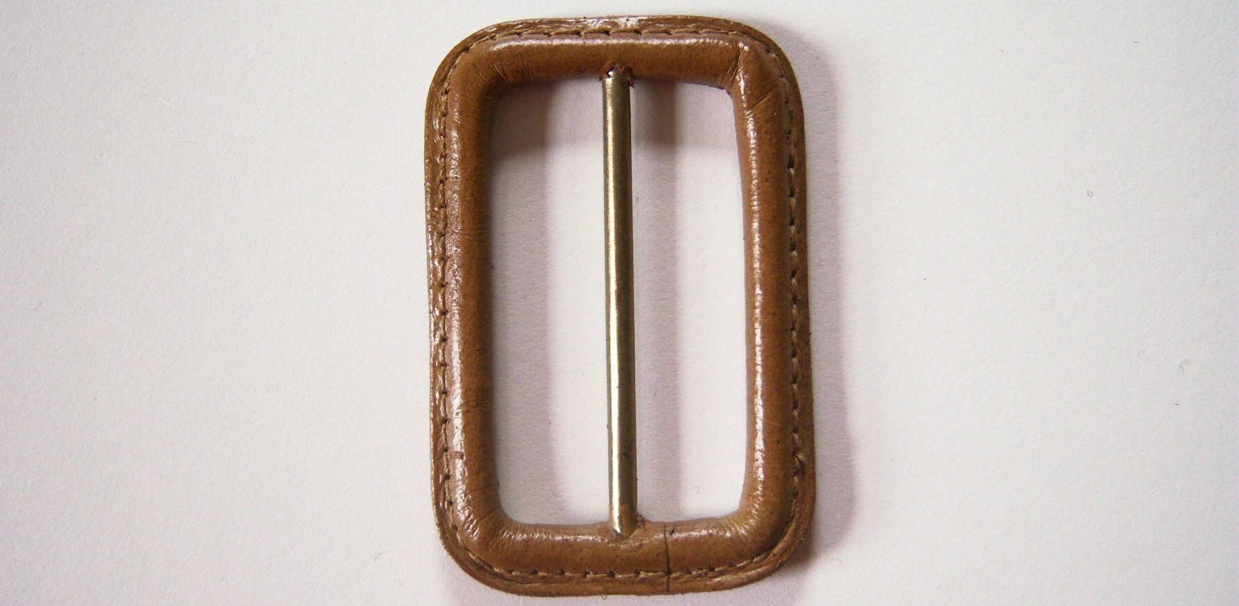 Lt Brown 2" Bar Leather 1 3/4"x2 5/8" Buckle