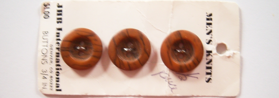 JHB Cinnamon Marbled 3/4" Button Card