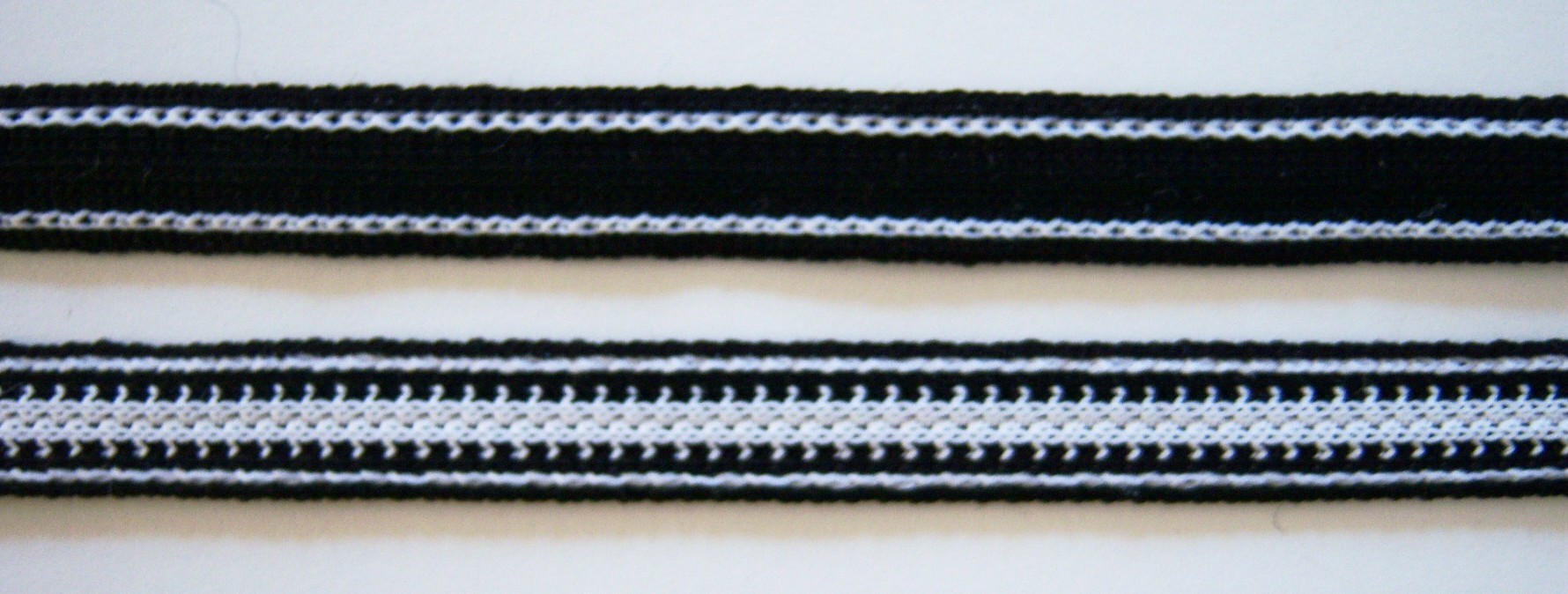 Black/White 1/2" Knit