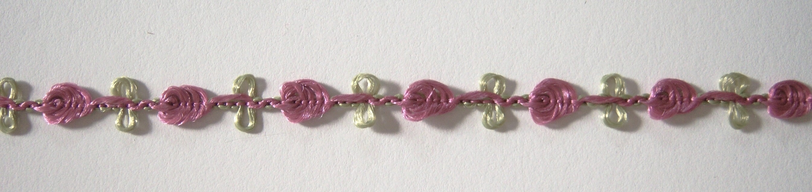 Dusty Rose/Sage 5/16" Rosebraid