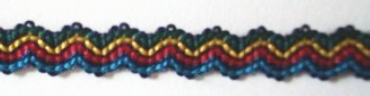 Sapphire Stripe 1/4 Inch Elastic