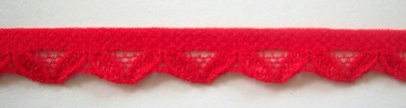 Happy Red 3/8" Stretch Lace