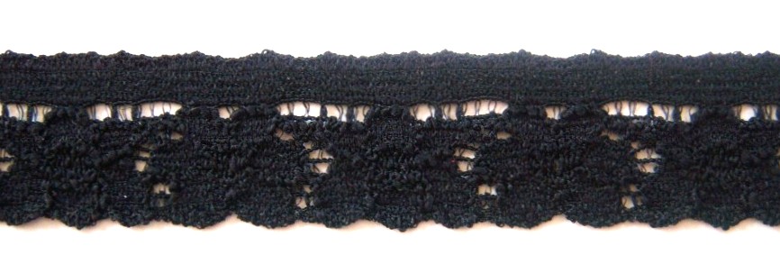 Black 3/4" Stretch Lace