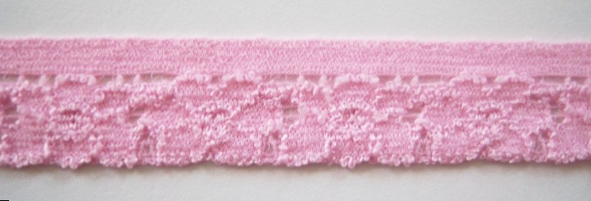 Pink 3/4" Stretch Lace