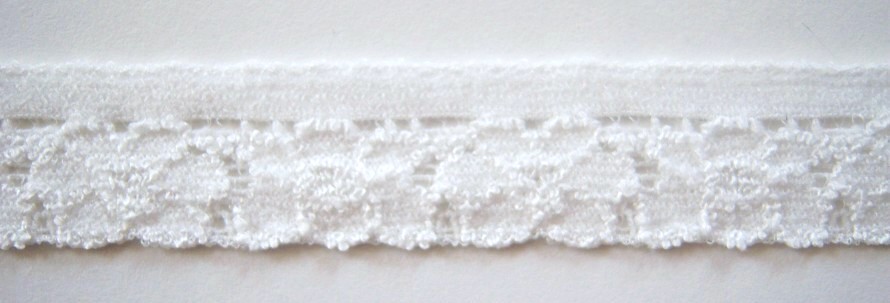 Winter White 3/4" Stretch Lace