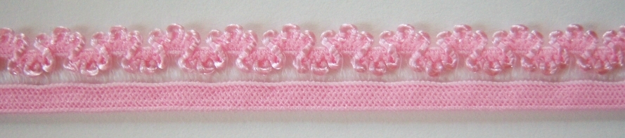 Pink Picot 7/16 Inch Elastic
