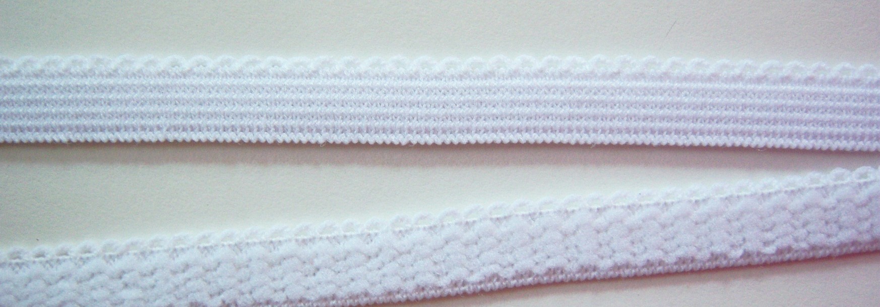 White 3/8" Sponge Back Elastic