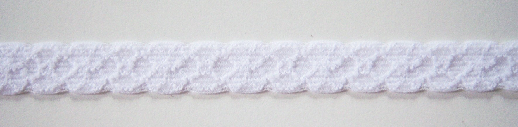 Pure White 1/2" Stretch Lace