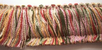 Sage/Rose 1 1/2" Brush Fringe