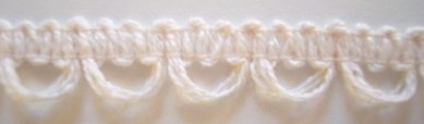 Natural 1/2" Poly Cluny Lace