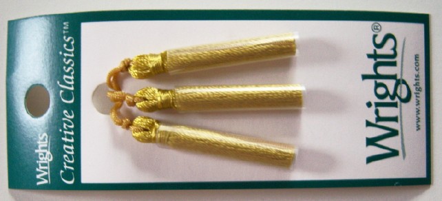 Wrights Gold 3 Rayon 1 1/4" Tassels
