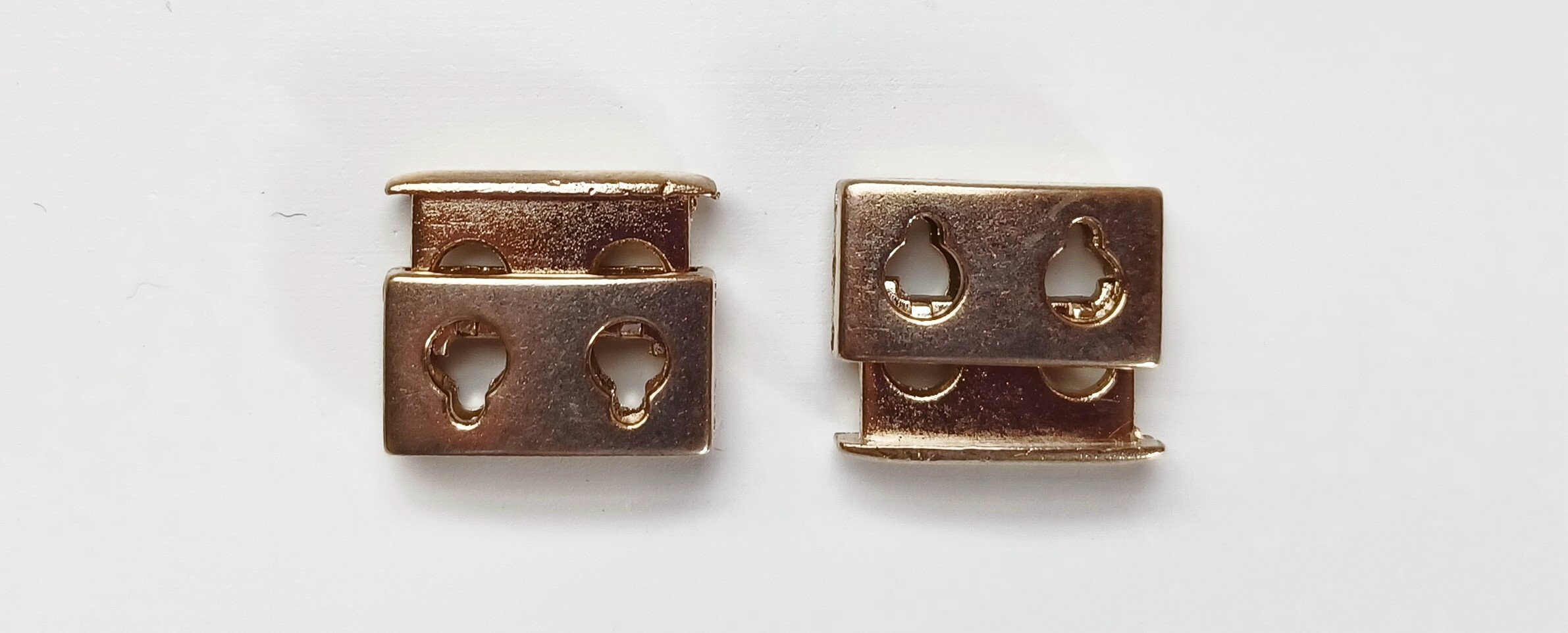 Antique Gold 3/4" Two Hole Metal Cord Lock
