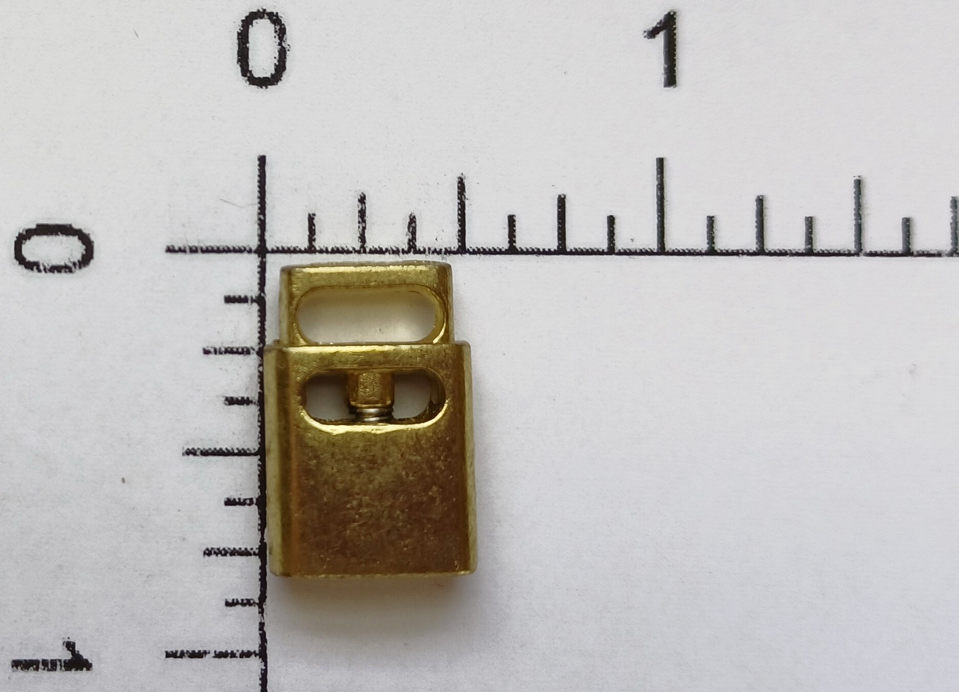 Antique Gold 3/4" x 7/16quot; Flat Cord Lock