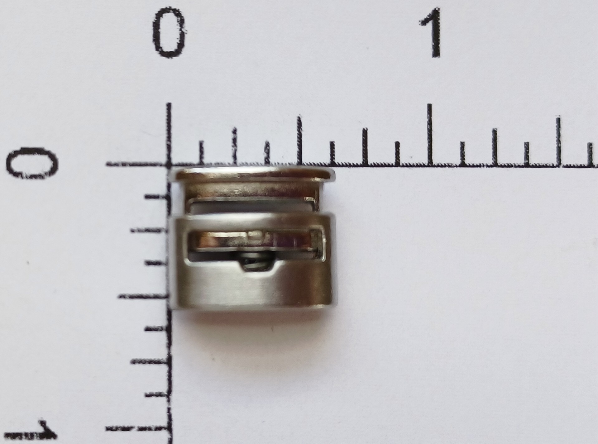 Nickel 5/8" x 1/2quot; Flat Cord Lock