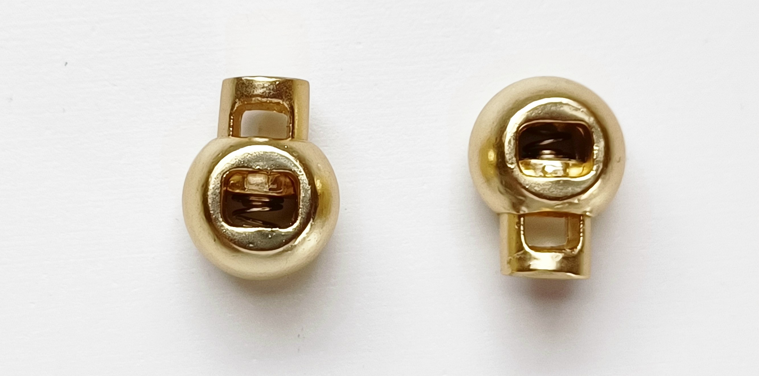 Matte Gold 3/8" One Hole Metal Cord Lock