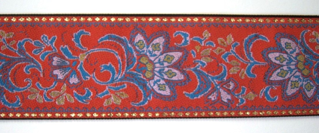 Sienna/China/Gold 2 1/4" Jacquard