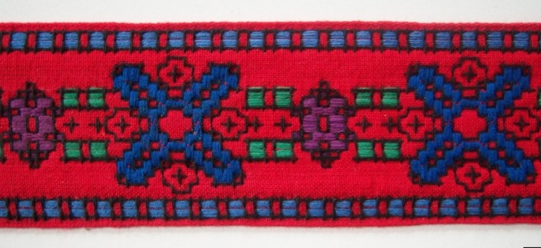Red/Royal Cotton 2" Webbing