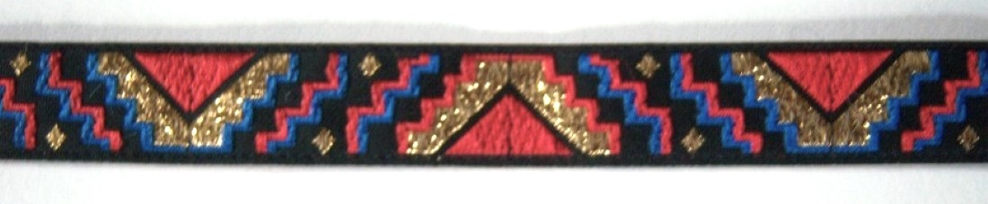 Black/Tomato/Gold 1/2" Trim