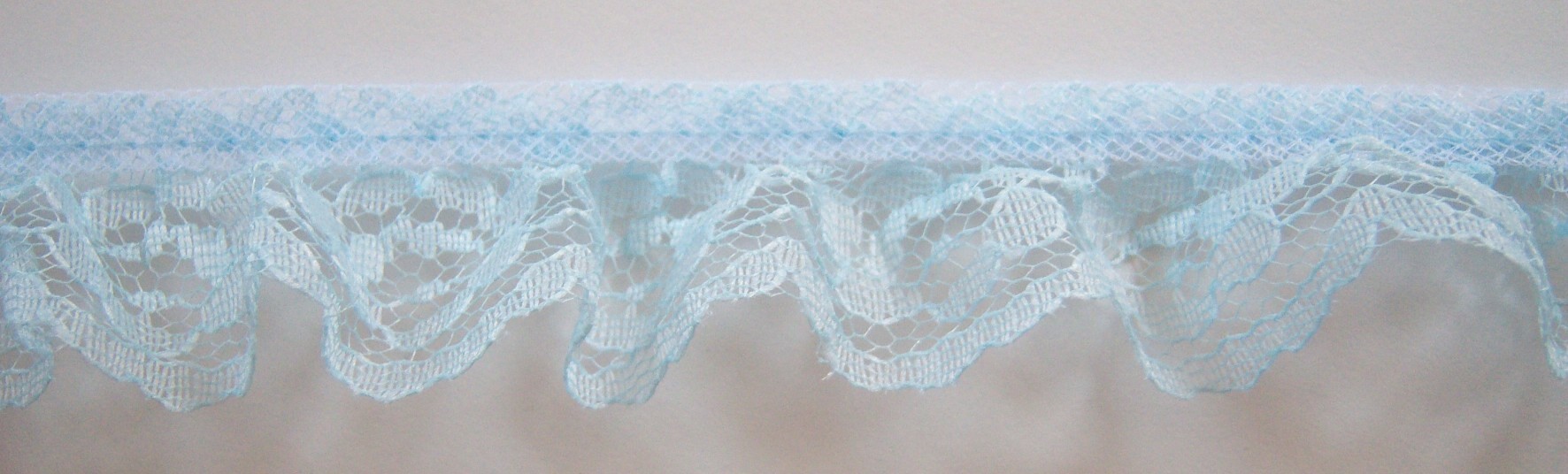 Light Blue 1 1/4" Ruffled Lace
