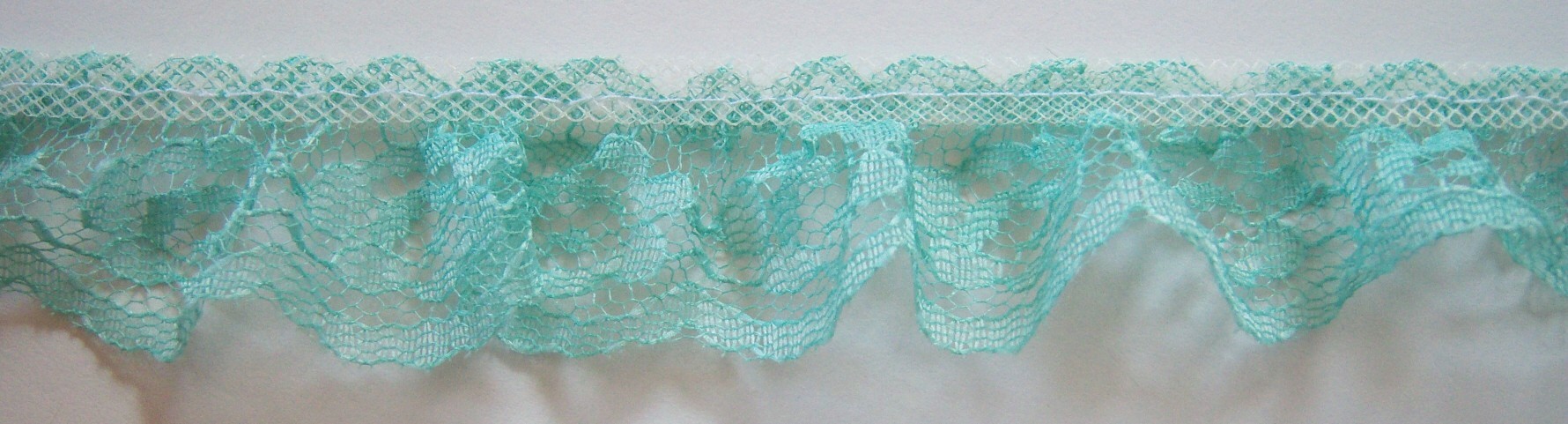 Lt Seafoam 1 1/4" Ruffled Lace