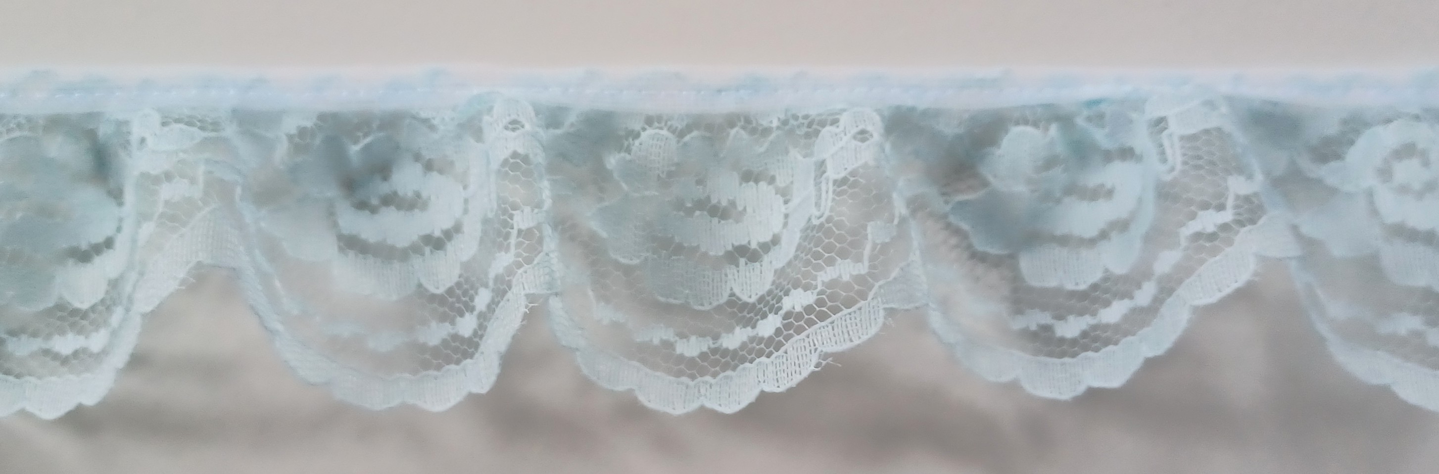 Light Blue 2" Ruffled Lace