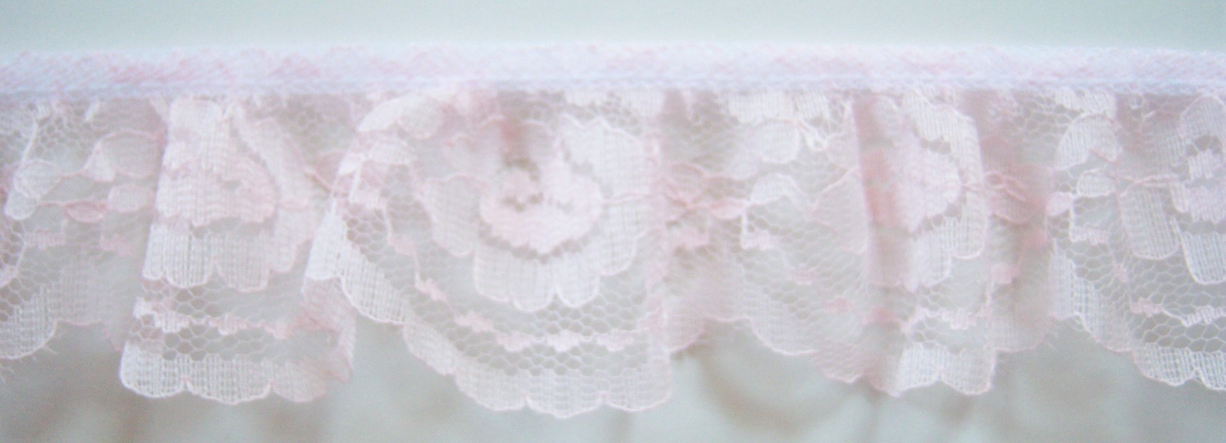 Light Candy Pink 2" Ruffled Lace