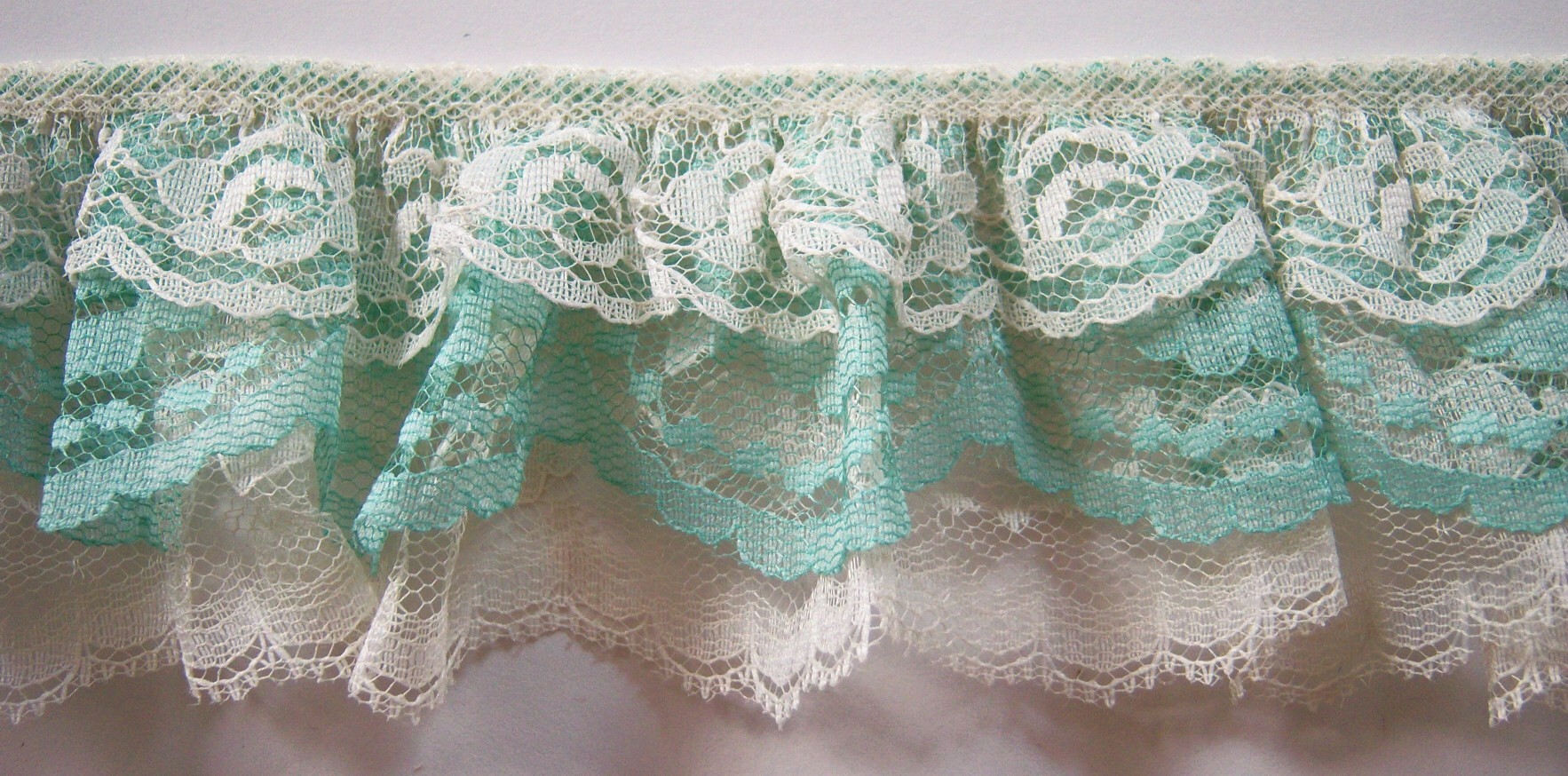 Eggshell/Lt Seafoam/Eggshell Triple Lace