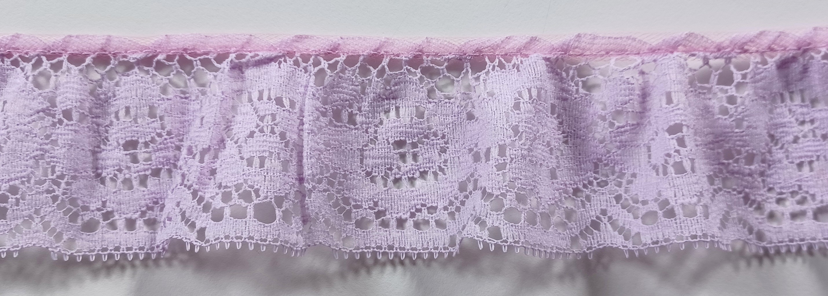 Light Orchid 1 1/2" Ruffled Lace
