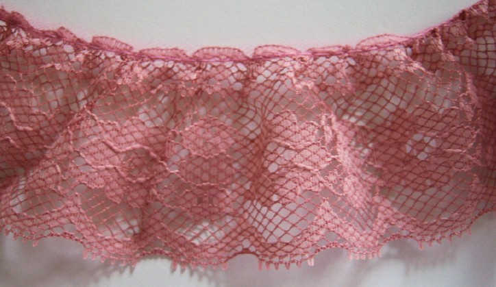 Antique Rose 2" Ruffled Lace