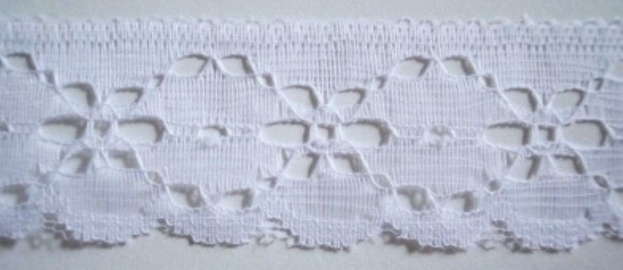 White 1 1/4" Nylon Lace