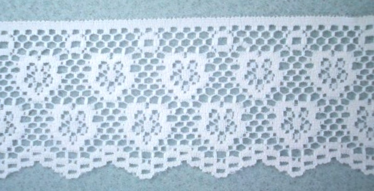 White 2 1/2" Nylon Lace