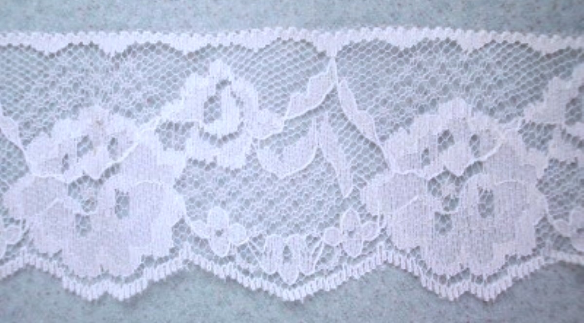 White 2 3/4" Nylon Lace