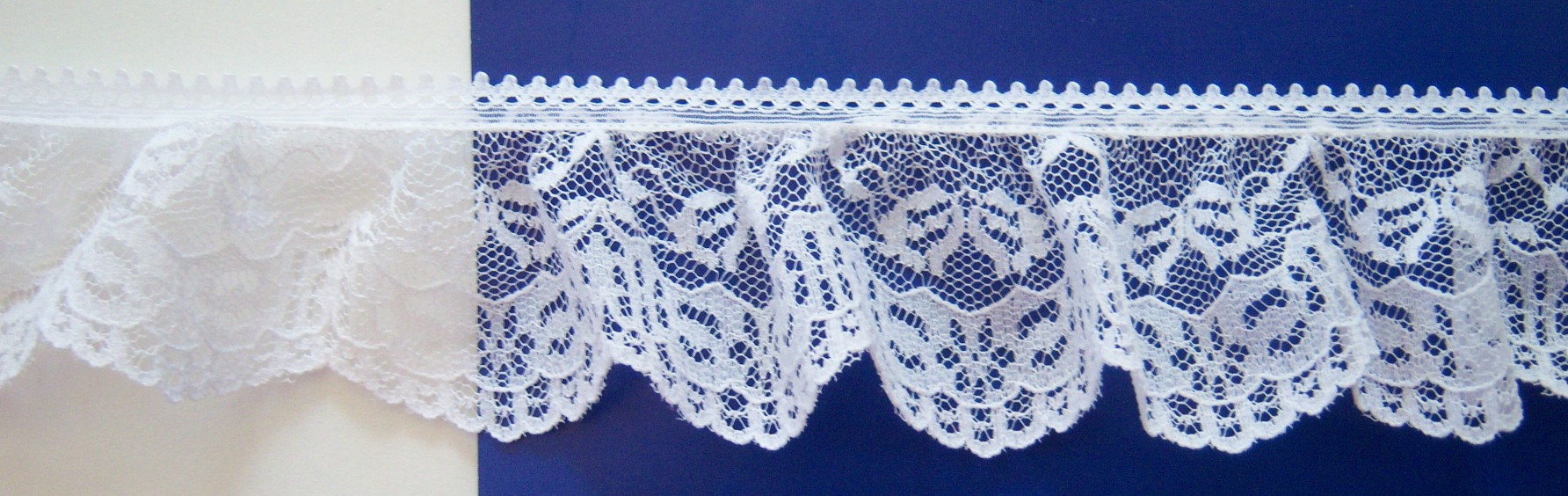 White 2" Ruffled Lace