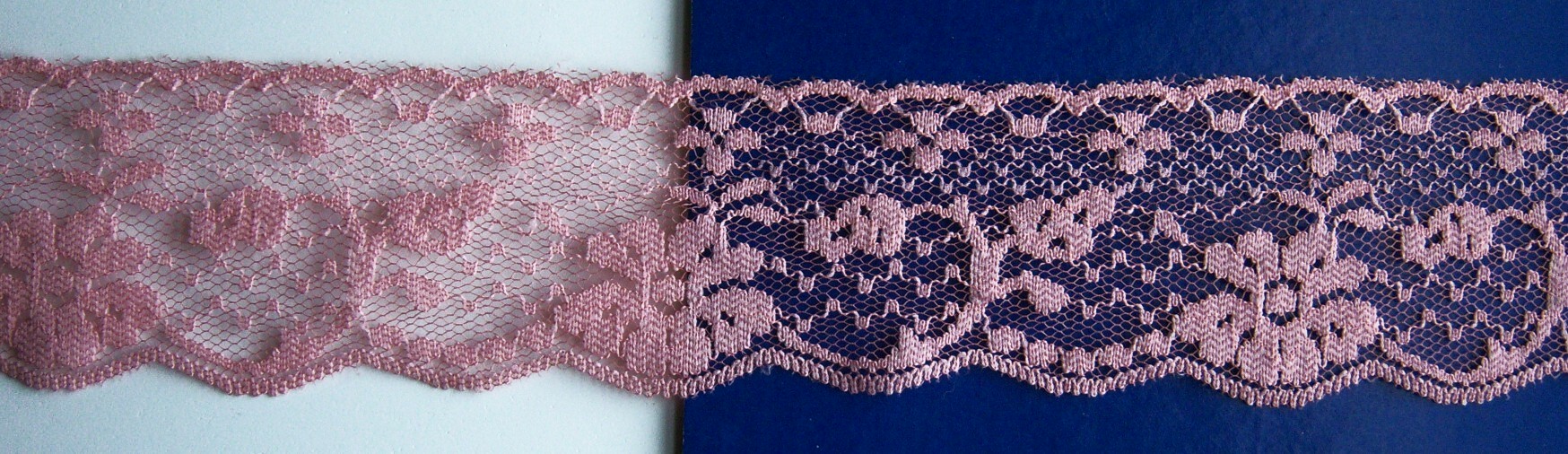 Dusty Rose 2 1/8" Nylon Lace