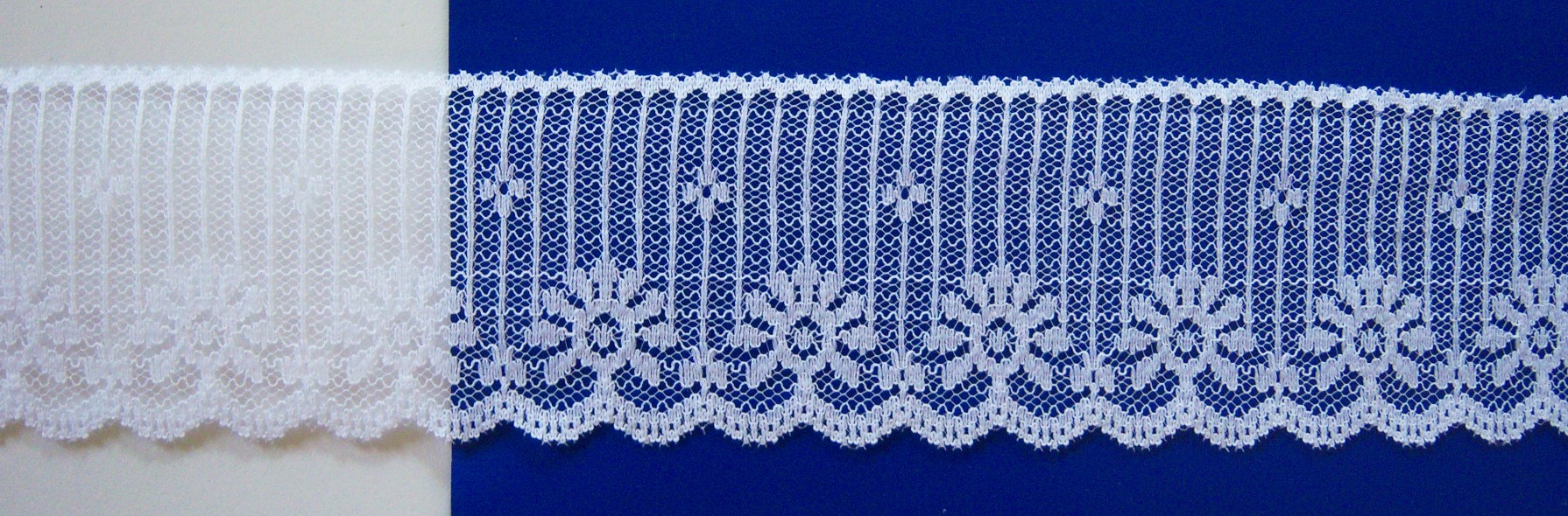 White 2 1/8" Nylon Lace