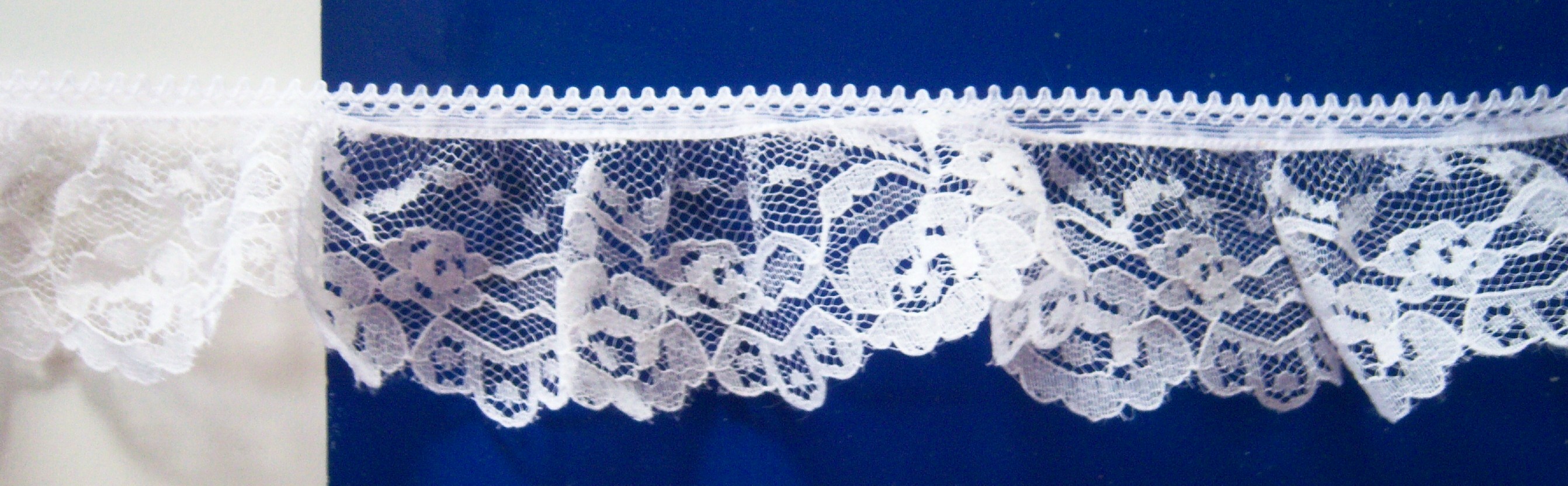 White 2" Ruffled Lace