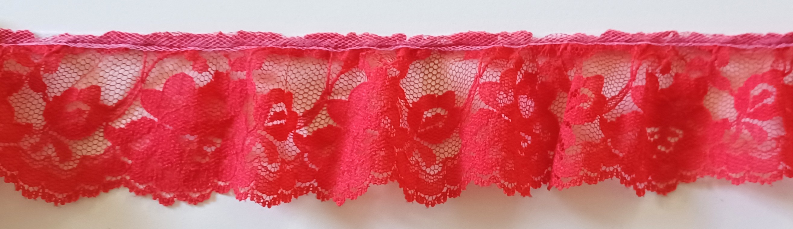 Red 2" Ruffled Lace