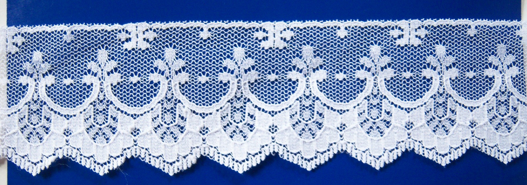 White 2 1/4" Nylon Lace