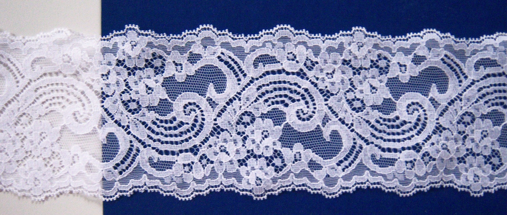 White 3 1/2" Nylon Lace