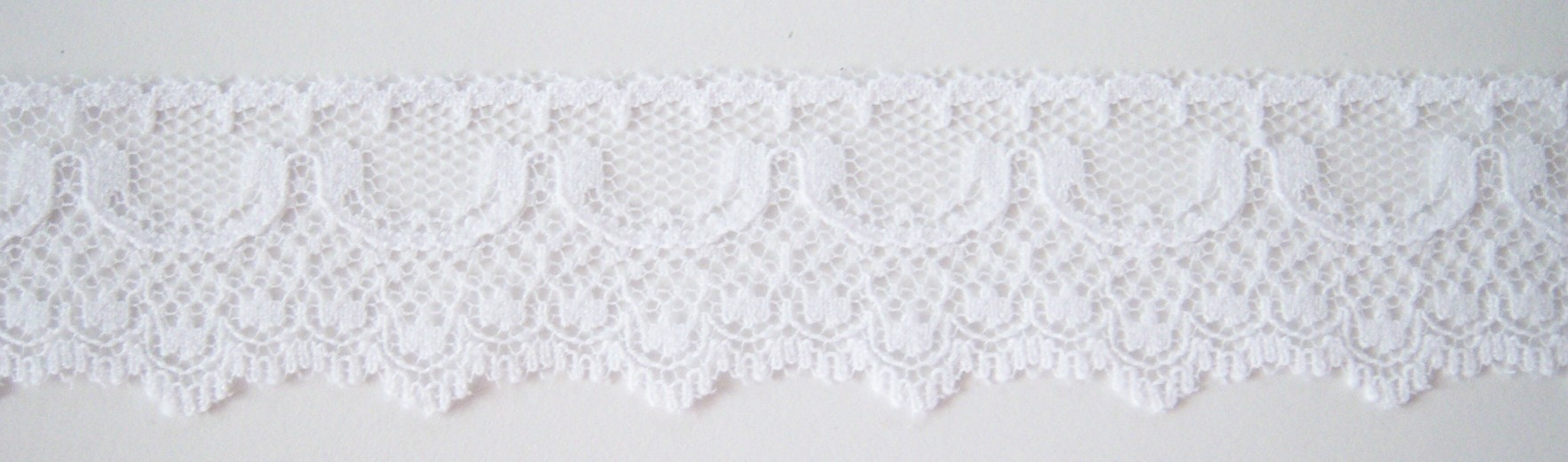 White 1 1/8 Inch Nylon Lace