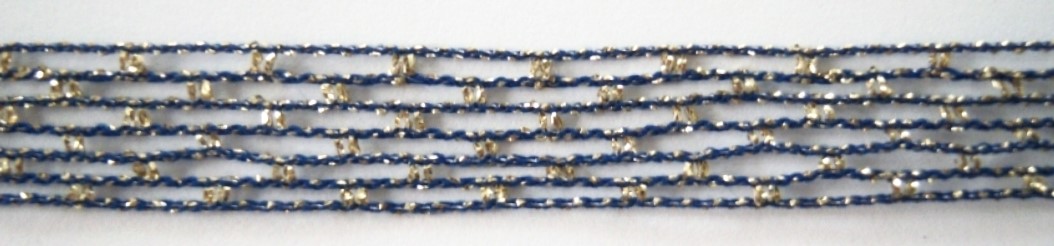 Sapphire/Gold Stretch and Shape 1/2" Trim