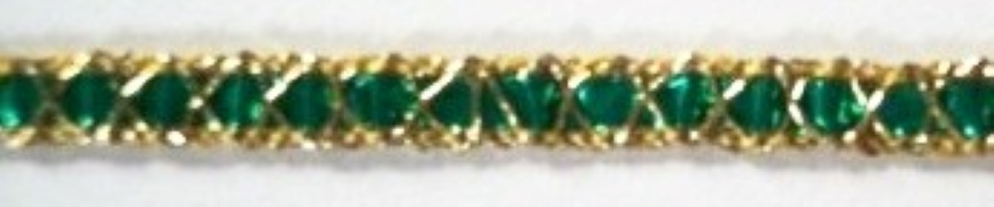 Gold/Green Mylar Diamond Trim