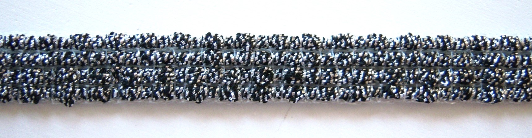 Black/Silver 3/8" Gimp Braid