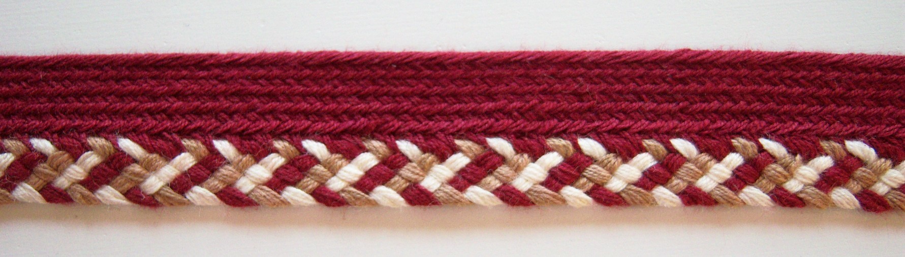 Wine/Natural/Beige Piping